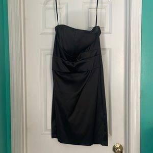Black strapless party dress